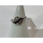 Gránát köves ezüst  gyűrű -Hanna