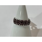 Gránát köves ezüst  gyűrű -Végtelen szerelem