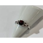 Gránát köves ezüst  gyűrű -Katalin