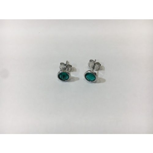 EZÜST Bedugós fülbevaló-Zöld