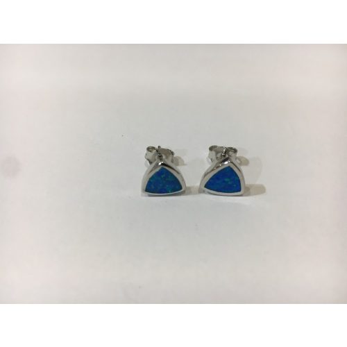 Opál köves bedugós fülbevaló-háromszög