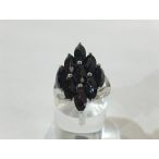 Gránát köves ezüst  gyűrű -Klára