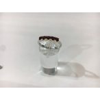 Gránát köves ezüst  gyűrű -Lívia