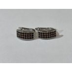 Gránát  köves ezüst Fülbevaló –HENNA