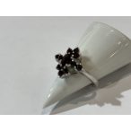 Gránát köves ezüst  gyűrű -Bettina