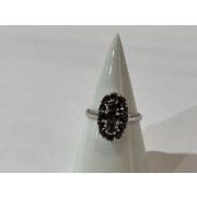 Gránát köves  ezüst gyűrű –Billur