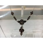 Gránát köves ezüst  nyakék-Emília