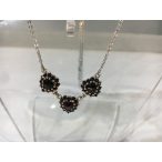 Gránát köves ezüst  nyakék-Daniella