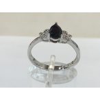 Gránát köves ezüst gyűrű- Emőd