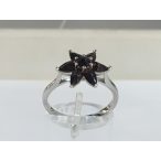 Gránát köves ezüst  gyűrű-Lídia