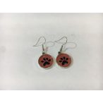 Verolin Design-Kézzel festett fülbevaló-Piros Tappancs