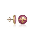 ZEMA-Barokk Pur-Pur Finomporcelán Bedugós Fülbevaló